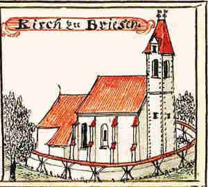 Kirch zu Briesen - Koci, widok oglny
